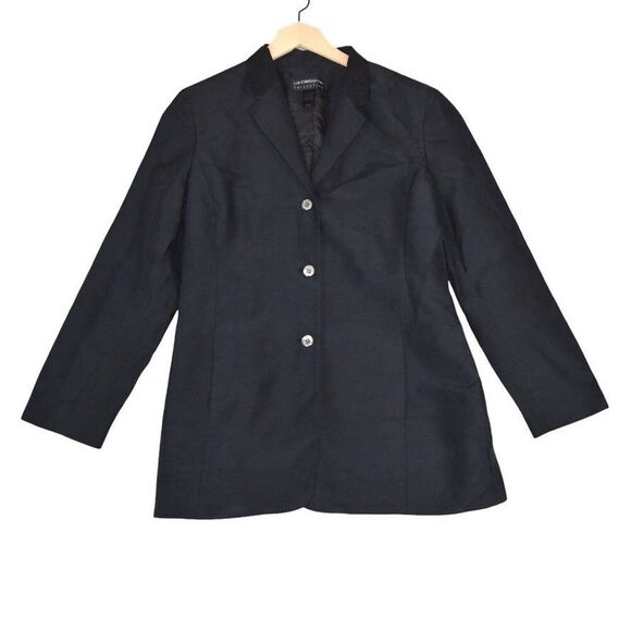 Liz Claiborne Jackets & Blazers - Liz Claiborne Collection Black Silk Blazer Jacket Size 12 Minimalist Officewear